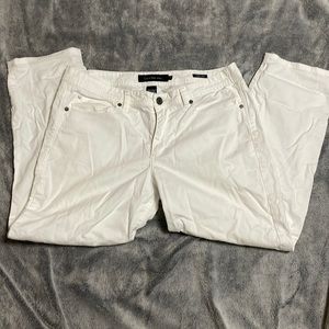 Calvin Klein white skinny crop pants size 14